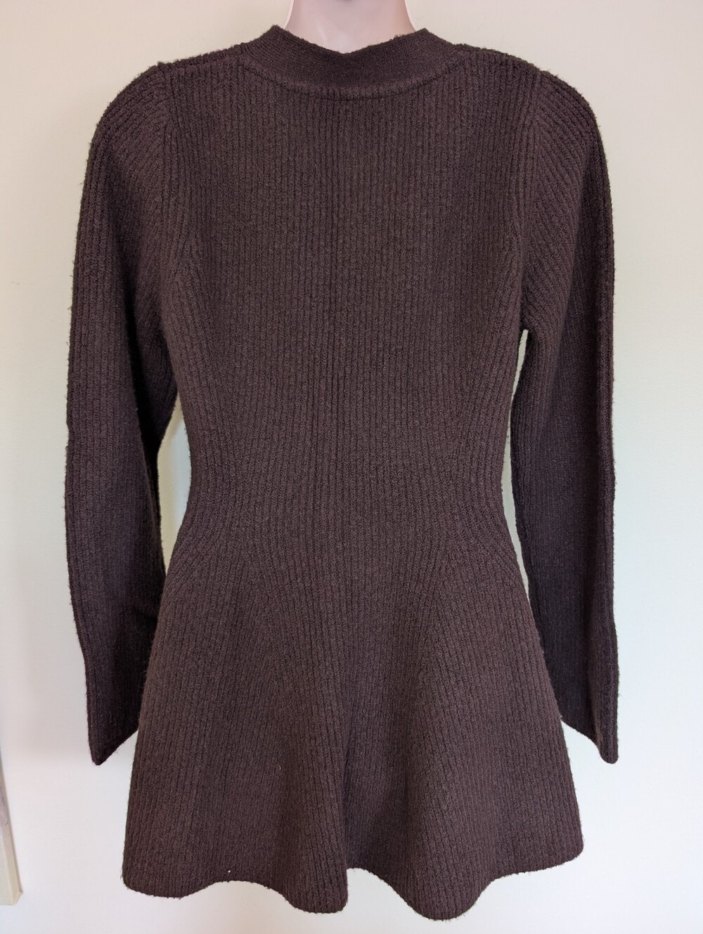 Anthropologie Maeve Hourglass Knit Cardigan Sweater Brown Medium - Picture 8 of 13